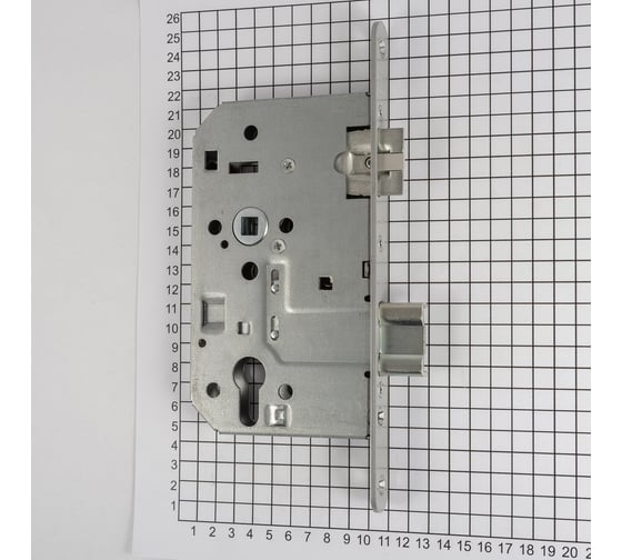 Корпус огнестойкого замка Nemef 1769/01/65mm PZ ZN front 20x235, DIN Left, под шток 9мм 69270