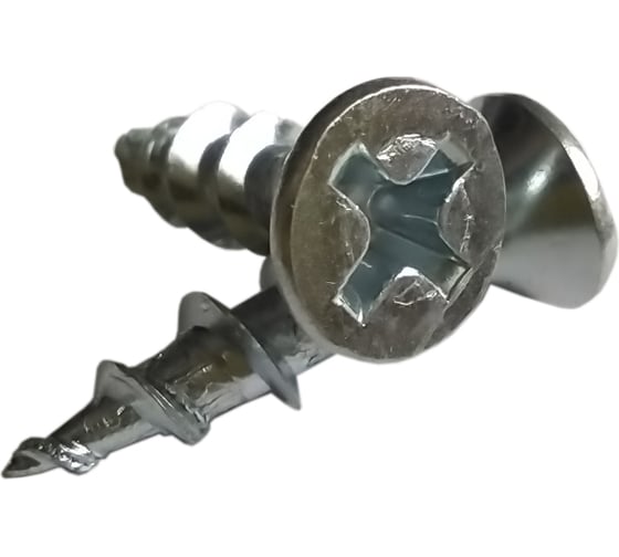 Оконный саморез ZAMETAL 4 х 16 с острым концом и пот. гол., ред. шаг, оц., уп. 1000 шт. ZA101418