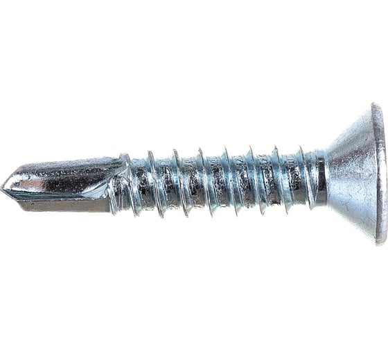Саморез ZAMETAL 4,8 х 25 со сверлом и потайной  головкой,  DIN7504Р, оц., уп. 500 шт. ZA082341