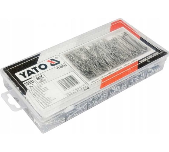Набор шплинтов YATO 1000 шт. пластиковый кейс YT-06885 347206885 092 1