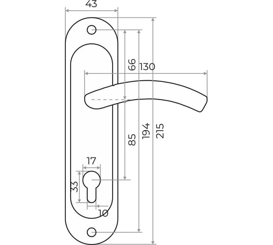 Ручка на планке Marlok HD-85112C-L23 BL (черный) 042496