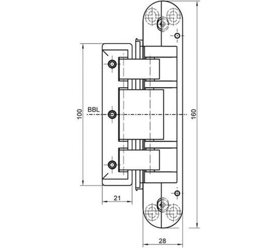 Скрытая петля для стеклянных дверей SIMONSWERK Tectus TEG 310 2D 301 - матовая серая NCS S 67613