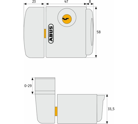 Оконный замок ABUS FTS 3003 W белый CL/DFNLI 64690