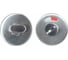 Поворотная кнопка DOORLOCK DL E08/Y/RW WC Rt нержавеющая cталь с индикатором, шпиндель 5/8мм, универсальный монтаж 73331 1