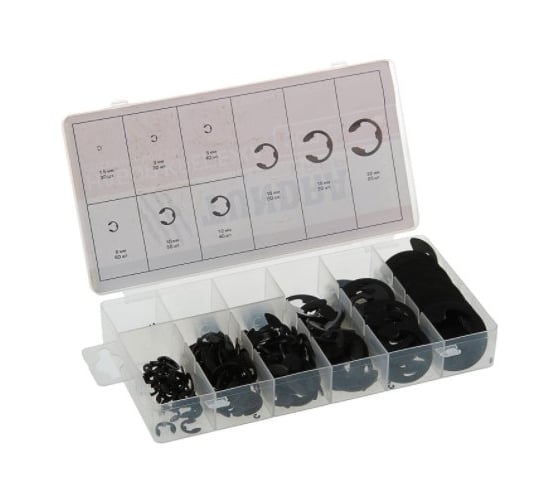 Набор стопорных колец TUNDRA krep D=1.5-22 мм, 300 предметов 2919830 1