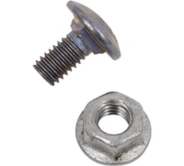 Комплект крепежный OBO Bettermann FRSB 6х12 F, соединительный, болт с полукруглой головкой + комбинированная гайка, сталь, горячий цинк, 100 шт/уп. 6406122