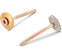 Саморез обмедненая нержавейка Metiz-A2 с прессшайбой и шлицем крест, Арт. 9068, 4,5x45, Cu, 2 шт. 90684545 2