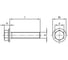 Болт Metiz-A2 DIN 6921 M6x16/16 мм, А2 нерж. с шестигр. гол. с фланцем, 2 шт. 692120616 2 4