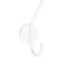 Крючок-вешалка TUNDRA однорожковый, белый, 1 шт. 5299388
