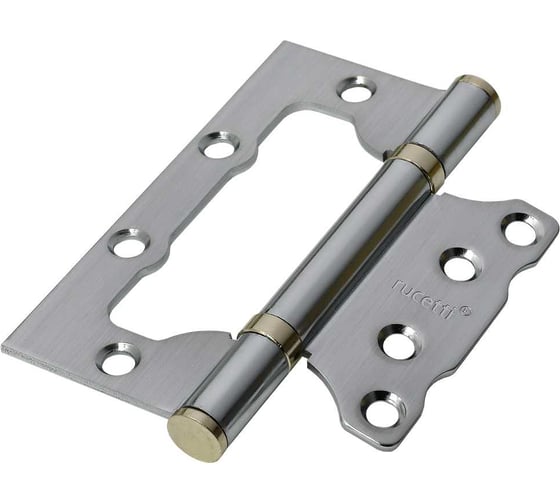 Петля стальная без врезки Rucetti RFH-100х75х2,5 SC матовый хром 9014521