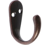 Мебельный крючок TUNDRA КМ1013AC, однорожковый, цвет медь, 1 шт. 5151323