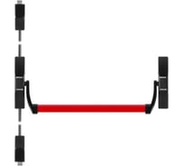 Комплект нажимных ручек DORF AP-1700С накладной с тягами для двухстворчатых дверей АР-1700С