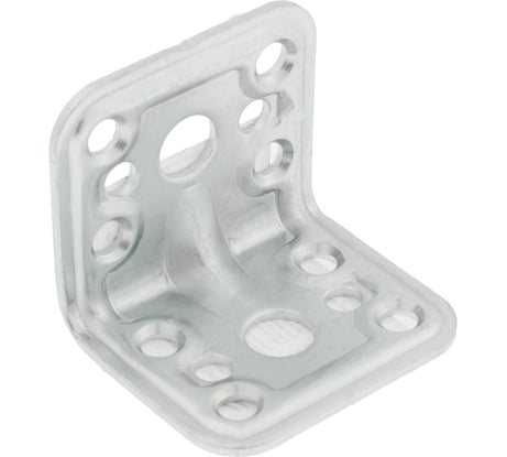 Усиленный крепежный уголок ТУНДРА 40х40х50х2.0 цинк, 1 шт. 5294417