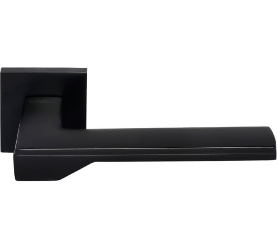 Дверная ручка на квадратной розетке MORELLI  MH 49 S6 BL, 6 мм, цвет - черный 9012697