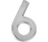 Цифра дверная 6 (9) НОРА-М 75 мм, хром пластик, самоклеящаяся 20115 1