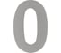 Цифра дверная НОРА-М Luxe 0 75 мм, нержавеющая сталь, самоклеящаяся 20163 1