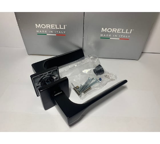 Дверная ручка MORELLI FIORD-SQ NERO цвет - черный 9012308