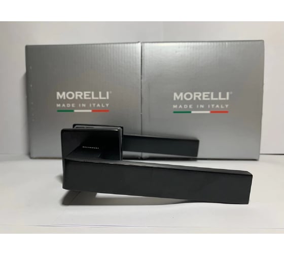 Дверная ручка MORELLI HORIZONT SQ NERO цвет - черный 9012304