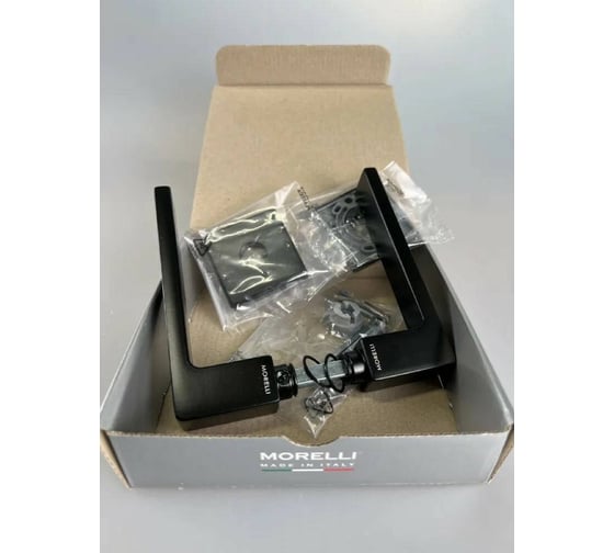 Дверная ручка MORELLI HORIZONT SQ NERO цвет - черный 9012304