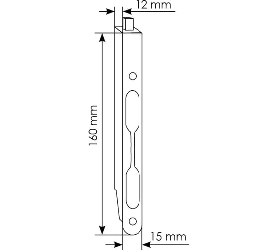 Торцевой шпингалет MORELLI L160 BL цвет - черный 9012834
