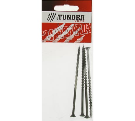 Саморез по металлу TUNDRA krep 4.8х100 мм, оксид, частая резьба, 4 шт. 1891564