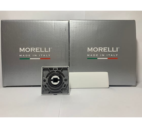 Дверная ручка MORELLI SPACE-SQ BIA цвет - белый 9012310