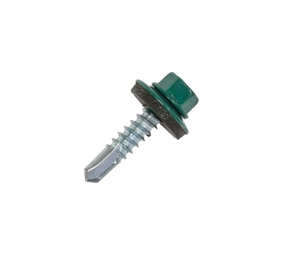 Кровельные саморезы MET4FIX 5,5x25 по металлу, цвет RAL 6026 (зелёный опал), 250 шт. 4690406354980 1