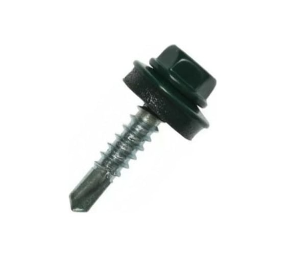 Кровельные саморезы MET4FIX 5,5x25 по металлу, цвет RAL 6020 (зелёный хром), 250 шт. 4690406354805 1