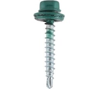 Кровельные саморезы MET4FIX 4,8x50 по дереву, цвет RAL 6026 (зелёный опал), 2000 шт. 8691000000002 4690406028874