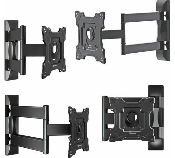 Наклонно-поворотный кронштейн для телевизора 17-43 ONKRON Black NP25