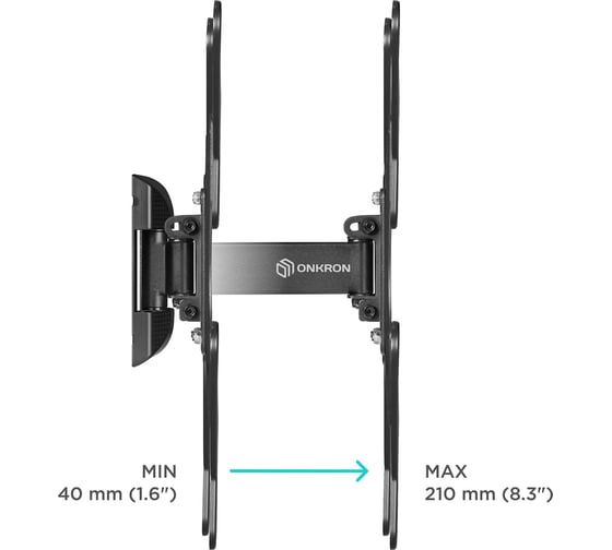 Наклонно-поворотный кронштейн для телевизора 26-65 ONKRON Black M2