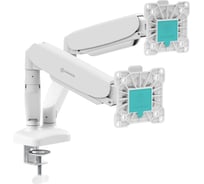 Настольный кронштейн для двух мониторов 13-32 дюймов ONKRON G160 White G160W
