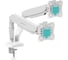 Настольный кронштейн для двух мониторов 13-32 дюймов ONKRON G160 White G160W 1