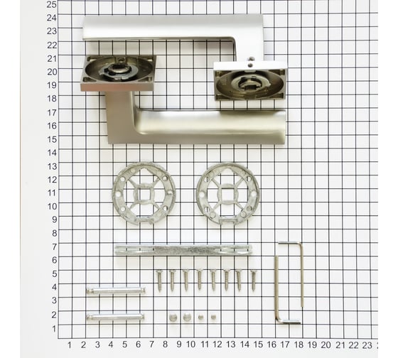 Ручка Doorlock DL Pirs A15S Slim MBSN матовый никель, квадратная розетка, толщина двери 35-55 мм 73240