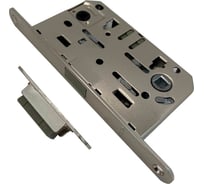 Защелка врезная Trodos CX410B-S с фиксацией под поворотную ручку с овал. планкой, магнит, никель 202224