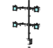 Настольный кронштейн для четырех мониторов 13-32 дюймов ONKRON Black D421E