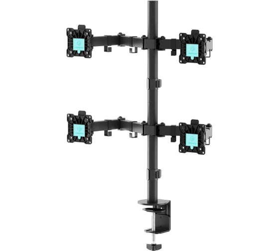 Настольный кронштейн для четырех мониторов 13-32 дюймов ONKRON Black D421E