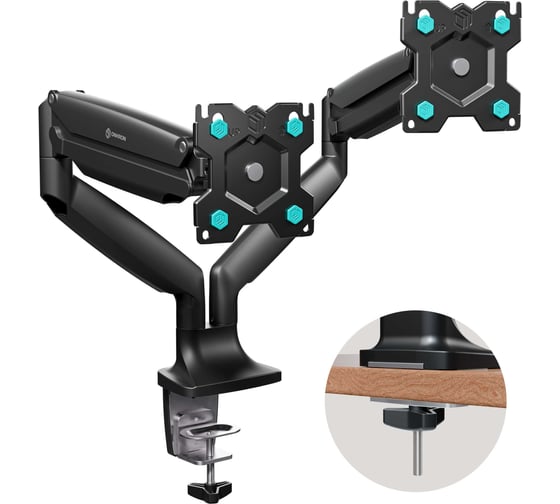 Настольный кронштейн для двух мониторов 13-32 дюймов ONKRON G200 Black G200B
