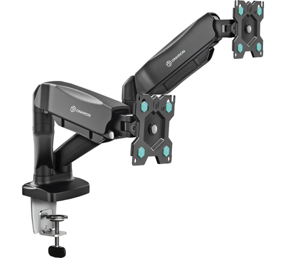 Настольный кронштейн для двух мониторов 13-32 дюймов ONKRON G160 Black G160B 1
