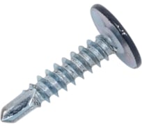 Саморез крашеный с пресс-шайбой со сверлом КВАДРА 4.2x19 мм RAL 7024, 1000 шт 702421911000