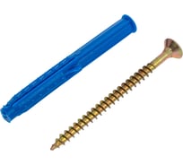 Шуруп саморез 23 БОЛТА 4,5х60 ЖЦ с дюбелем 6х60, 20 шт. B04004506066007/B23300606004000ф20