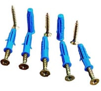 Шуруп саморез 23 БОЛТА 5х45 ЖЦ с дюбелем 6х50, 50 шт B04005004564N07/B23300605006000ф50