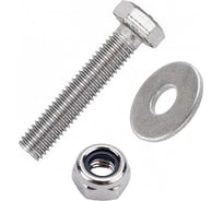 Болт 23 Болта нержавеющий, 4x35 мм DIN 933 с стоп гайкой, 100 шт. 11545