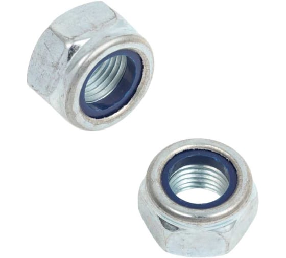 Гайка 23 Болта с полимерной вставкой, к.п. 8, М12x1,25, ОЦ, DIN985, 2 шт. ОФ004824