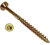 Саморез по дереву 23 Болта потайной, Torx, 10x100 мм, ЖЦ, 50 шт. сдт10100ф50