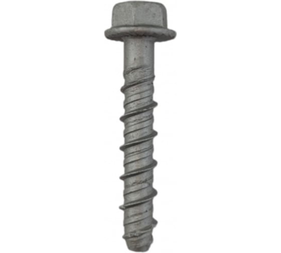 Шуруп для бетона Rusconnect PBW 08090 8x90 мм, 10,5x90 мм, шестигранная головка с пресс-шайбой 25 шт. RUSPERT 2 серые 710809