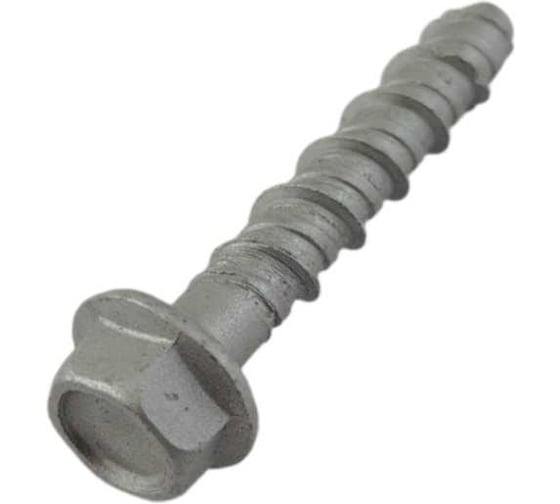 Шуруп для бетона Rusconnect PBW 06040 6x40 мм 7,5x40 мм, шестигранная головка с прессшайбой 100 шт. RUSPERT 2 серые 710604