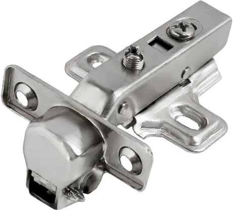 Петля мебельная StahlBuro D26 Clip-on 2 шт, хром, мини полунакладная с доводчиком 15909