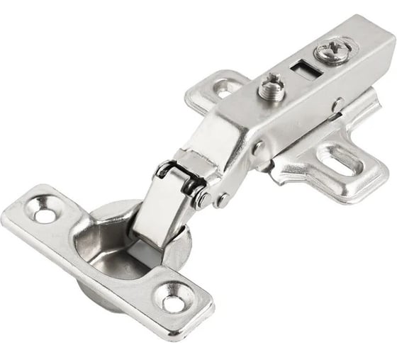 Петля мебельная StahlBuro D26 Clip-on 2 шт, хром, мини полунакладная с доводчиком 15909