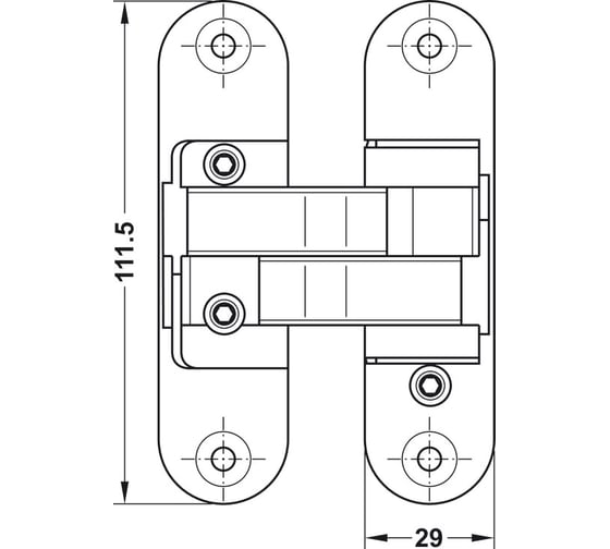 Петля скрытая Hafele 70-105 кг, 40 мм, левая, никель матовый 927.32.006